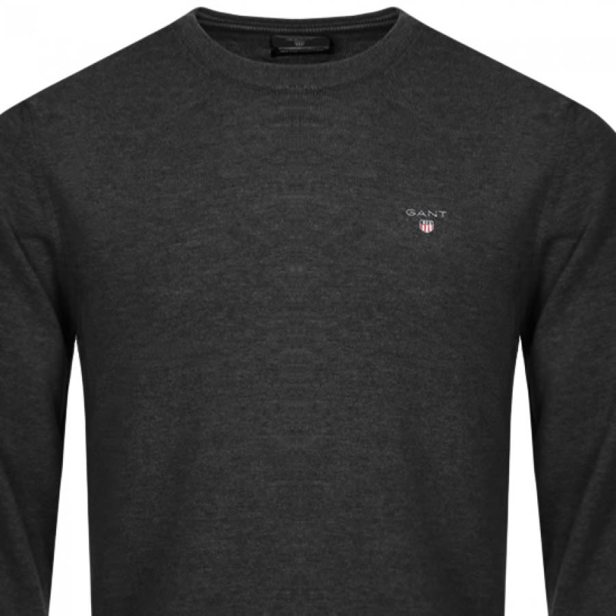 Alternative Image for ProductGant Crew Neck Super Fine Knit Jumper Grey2